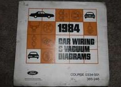 1984 Ford Thunderbird Large Format Wiring Diagrams Manual