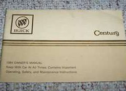 1984 Buick Century Owner's Manual