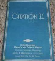 1984 Chevrolet Citation II Owner's Manual