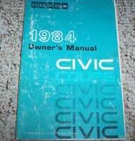 1984 Honda Civic CRX Coupe Owner's Manual