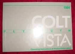 1984 Plymouth Colt Vista Owner's Manual