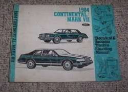 1984 Lincoln Continental & Mark VII Electrical Wiring & Vacuum Diagram Troubleshooting Manual