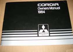 1984 Mitsubishi Cordia Owner's Manual