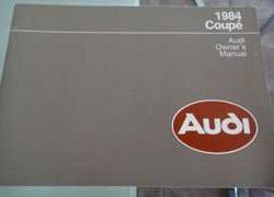 1984 Audi Coupe Owner's Manual
