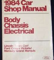 1984 Ford Crown Victoria Body Chassis Electrical Service Manual