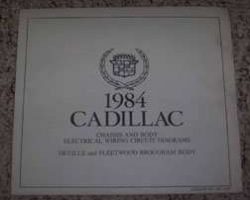 1984 Cadillac Deville & Fleetwood Brougham Body Foldout Electrical Wiring Circuit Diagrams Manual