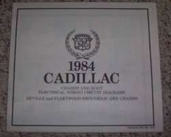 1984 Cadillac Deville & Fleetwood Brougham DFI Chassis Foldout Electrical Wiring Circuit Diagrams Manual