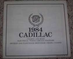 1984 Cadillac Deville & Fleetwood Brougham Diesel Chassis Foldout Electrical Wiring Circuit Diagrams Manual