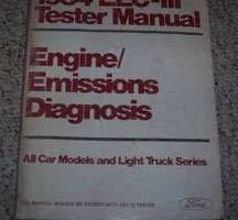 1984 Mercury Lynx EEC-III Tester Manual Service Manual