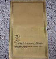 1984 Cadillac Eldorado Owner's Manual