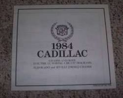 1984 Cadillac Eldorado & Seville Diesel Chassis Foldout Electrical Wiring Circuit Diagrams Manual