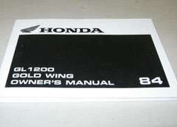 1984 Honda GL1200 Motorcycle Owner's Manual