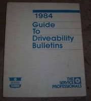 1984 Chrysler Laser Guide To Driveability Bulletins Manual