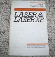 1984 Chrysler Laser Owner's Manual