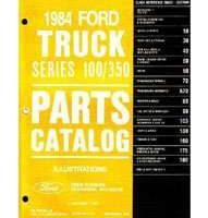 1984 Ford Ranger Parts Catalog Illustrations