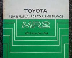 1986 Toyota MR2 Collision Damage Repair Manual