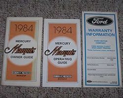 1984 Mercury Marquis Owner's Manual Set
