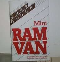 1984 Dodge Mini Ram Van Owner's Manual