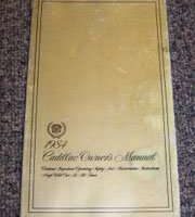 1984 Cadillac Deville & Fleetwood Owner's Manual