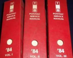 1984 Pontiac Bonneville Service Manual Binder Set