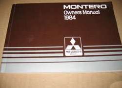 1984 Mitsubishi Montero Owner's Manual