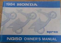 1984 Honda NQ50I Spree Scooter Owner's Manual