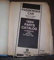 1984 Dodge Aries Mopar Parts Catalog Binder