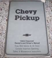 1984 Chevrolet Silverado Pickup Truck Owner's Manual
