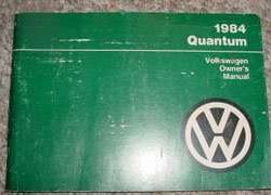 1984 Volkswagen Quantum Owner's Manual