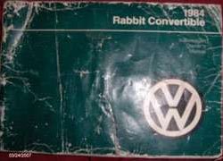 1984 Volkswagen Rabbit Convertible Owner's Manual