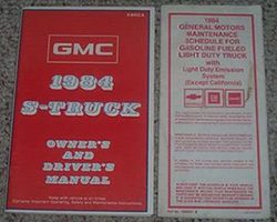 1984 GMC S-Truck & S-15 Jimmy Owner's Manual Set