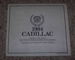 1984 Cadillac Eldorado & Seville DFI Chassis Foldout Electrical Wiring Circuit Diagrams Manual