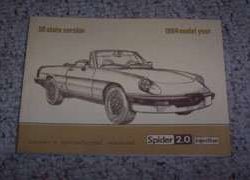 1984 Alfa Romeo Spider 2.0 Owner's Manual