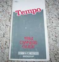 1984 Ford Tempo Owner's Manual