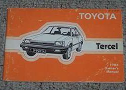 1984 Toyota Tercel Owner's Manual