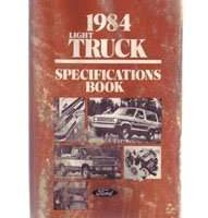 1984 Ford Bronco Specificiations Manual