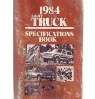 1984 Ford Econoline E-150, E-250 & E-350 Specificiations Manual