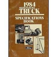 1984 Ford F-600 Truck Specificiations Manual
