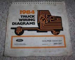 1984 Ford F-Series Truck Large Format Wiring Diagrams Manual