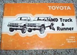 1984 Toyota 4WD Truck & 4Runner Owner's Manual