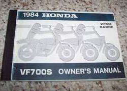 1984 Honda Sabre VF700S Motorcycle Owner's Manual