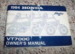 1984 Honda Shadow VT700C Motorcycle Owner's Manual