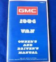 1984 GMC Vandura & Rally Owner's Manual