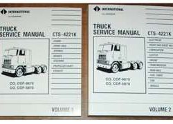 1986 International 5870 & 9670 Cab Over Truck Chassis Service Repair Manual CTS-4221K