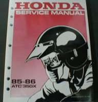 1985 Honda ATC350X ATV Service Manual