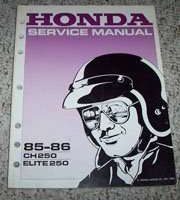 1986 Honda Elite250 CH250 Motorcycle Shop Service Manual