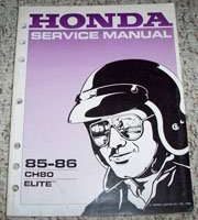 1985 Honda Elite CH80 Motorcycle Shop Service Manual