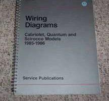 1986 Volkswagen Cabriolet Electrical Wiring Diagrams Manual