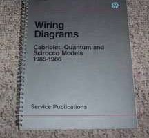 1985 Volkswagen Scirocco Electrical Wiring Diagrams Manual