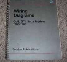 1985 Volkswagen GTI Electrical Wiring Diagrams Manual